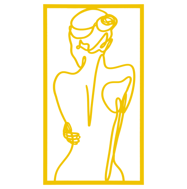 One Line Art, Kobieta stojąca tyłem, ozdoba naścienna - obrazek 2