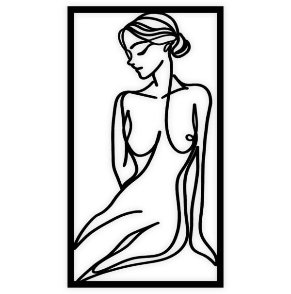 One Line Art, Kobieta Siedząca 2 - obrazek 7