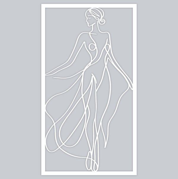One Line Art, Kobieta W Sukni wzór 1 - obrazek 6