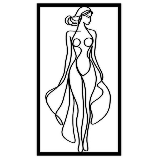 One Line Art, Kobieta W Sukni wzór 3 - obrazek 8