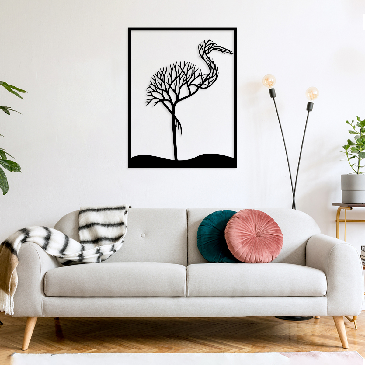 Ozdoba naścienna - Czapla