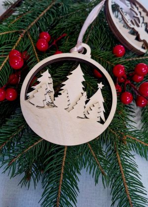 Trójwarstwowa Bombka 3D- Choinki