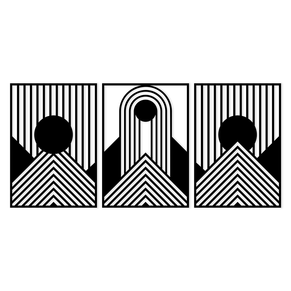 Tryptyk - Rytmy Geometrii - wzór 4 - obrazek 6